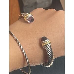 David Yurman Amethyst Cable Bracelet • Box & Pouch